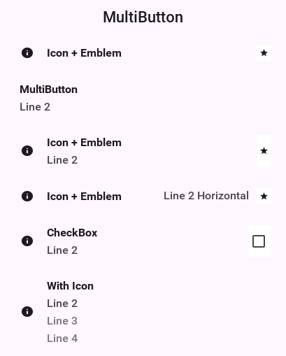Multiple usage scenarios for the MultiButton